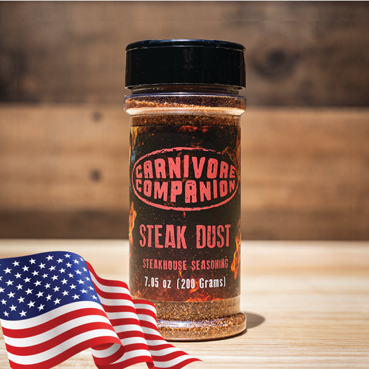 Steak Dust Steakhouse Seasoning 7.05 Oz or 14.1 Oz Shaker Bottle | Carnivore Companion