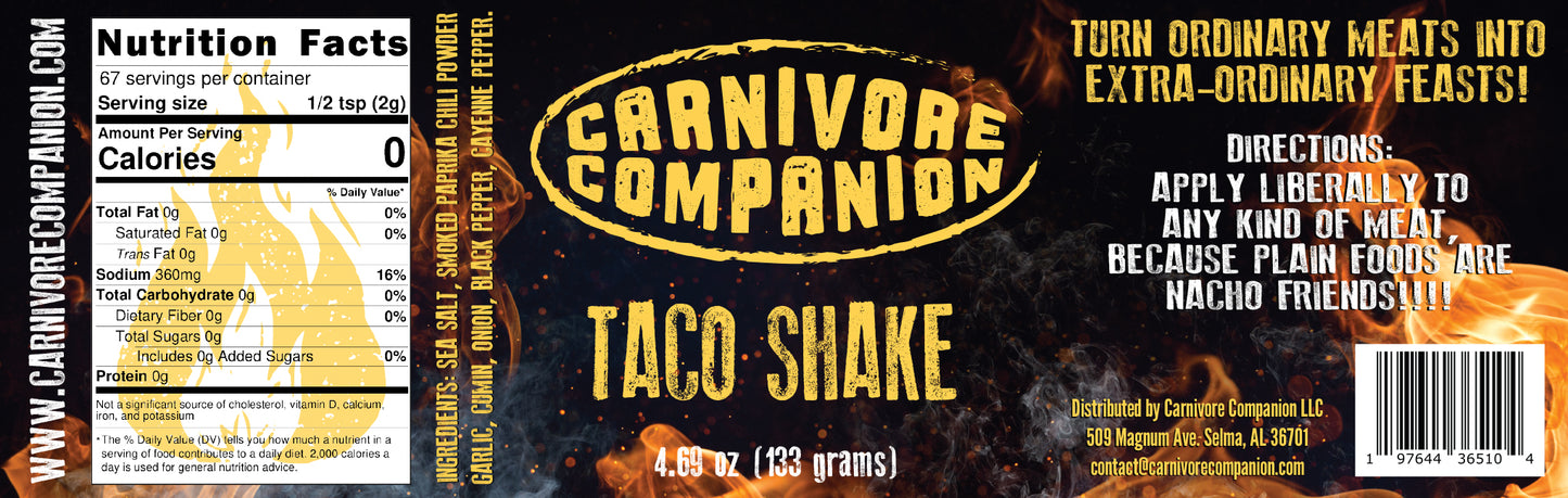 Taco Shake - 4.69 Oz Bottle | 7 SIMPLE Ingredients Seasoning